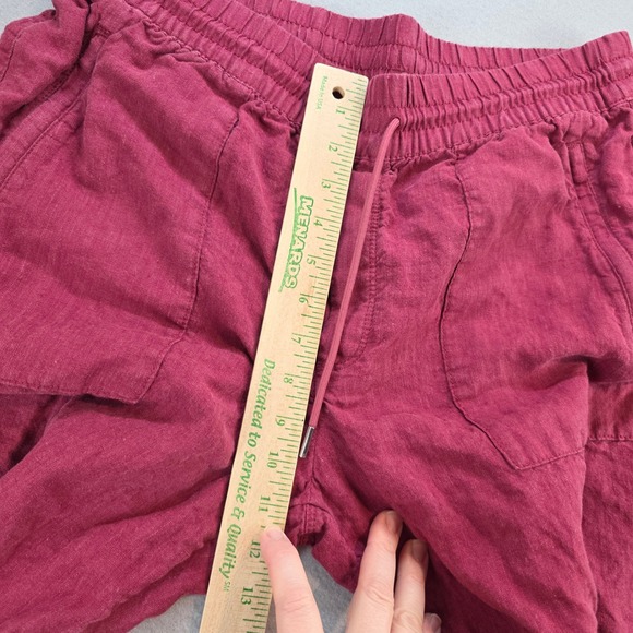 Athleta Retreat Linen Jogger Women's 12 TALL Drawstring Waist Pants Coffeeberry - Picture 6 of 11